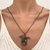 Retro Gótico Dragão Escuro Colar Feminino Europeu e Americano ins Estilo Criativo Dragão Em Forma de Clavícula Cadeia Cross-Border Zodíaco Pescoço Maré