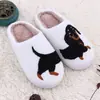 Comercio Electrónico Transfronterizo Nuevos Zapatos de Felpa para Otoño e Invierno con Forro de Felpa, Zapatos de Algodón Gruesos con Dibujos de Vaca y Gato Lindos para Mujer