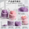 Vela Perfumada Hecha a Mano en Forma de Corazón Estilo Ins para el Día de San Valentín en Vaso de Vidrio para Decoración del Hogar Fiesta de Cumpleaños Cera de Soja OEM
