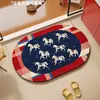 Alfombra de Entrada de Baño de Alta Gama para el Año del Caballo, Absorbente y de Secado Rápido, Antideslizante y Anticaídas de Tierra de Diatomeas para Debajo del Lavabo