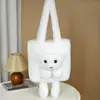 Bolso de Hombro Nuevo de Peluche, Lindo Bolso Cruzado de Nicho para Mujer, Bolso Tote de Muñeco Oso de Color Contrastante de Piel Sintética de Visón