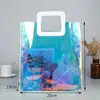 Bolsa Láser de PVC Bolso Transparente Personalizado Bolsa de Regalo Bolsa de Gelatina Colorida Bolsa de Plástico para Souvenirs con Logo Impreso