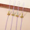 Nuevo nudo de flor de melocotón estilo chino y nudo Wenchang semiacabado, cordón tejido hecho a mano, colgante para marcapáginas DIY, decoración para mochila