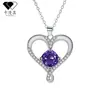Knn-385 Collar de Alta Gama con Incrustaciones en Forma de Corazón, Joyería de Venta Caliente Transfronteriza Que No Se Desvanece, Cadena para Clavícula al por Mayor