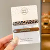 Pinza para el pelo de estampado de leopardo para mujer, estilo nuevo, para flequillo y cabellos sueltos, pinza lateral invisible estilo coreano, accesorio para el cabello
