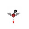 Halloween acero inoxidable corazón anillo para ombligo alas uña para nariz exquisita uña para ombligo uña para hueso de la oreja joyería para piercing anillo para pezón uña para labio