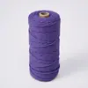 Corda de Algodão Colorida Artesanal DIY com Alma, Corda de Algodão para Tecelagem de Tapeçaria, Fio para Etiqueta, Amarração, Cordão de Puxar