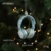 Enfeites Pendentes Azuis de Plástico Transfronteiriços com Glitter, Decorações de Janela para Árvore de Natal, Estrelas de Cinco Pontas, Flocos de Neve, Decorações de Desenho Animado para Montagem de Cena