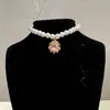 Coleira para Animal de Estimação, Cristal de Palácio, Gargantilha Fashion de Pérolas Retrô, Acessórios Personalizados Estilo Princesa para Gatos e Cães, Transfronteiriço