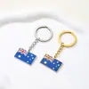 Colgante de Acero Inoxidable con Goteo de Aceite de Venta Caliente Transfronteriza Colgante Australiano para Hombres y Mujeres Estilo Étnico Anillo de Llavero Cadena
