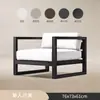 Silla sofá de teca para exteriores, combinación de silla de ratán para patio de villa, terraza, sofá, muebles de madera maciza creativa de diseño para residencia