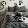 Juego de Ropa de Cama de Cuatro Piezas Grado Madre y Bebé Nueva Sábana de Algodón Puro Funda Nórdica Funda de Almohada Juego de Tres Piezas para Dormitorio de Estudiante 4