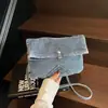 Bolso de Mujer de Mezclilla Estilo Coreano Nuevo 2025, Bolso de Hombro Cruzado de Moda, Bolso Cuadrado Pequeño Casual Versátil, Bolso de Sobre de Nicho