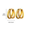 Pendientes de Onda Retorcida Estilo Ins, Pendientes Geniales de Nicho, Aros de Moda para Mujer, Chapados en Cobre con Oro Real, Elegantes al por Mayor Modelos Nuevos