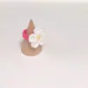 Anillo de Flor Tejido de Lana Hecho a Mano Transfronterizo de Amazon Anillo Lindo Corazón de Chica de Primavera Accesorios Versátiles de Color Contrastante