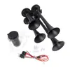 Bocina eléctrica Fabin 12V súper fuerte silbato bocina de coche metal cuatro tubos 24v camión modificado bocina de aire impermeable