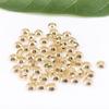 Cuentas Espaciadoras Ufo Chapadas en Oro de 14K Forma de Rueda Soporte de Flores Espaciador Pulsera de Cuentas DIY Accesorios de Joyería Materiales