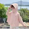 Roupas de Proteção Solar Infantil, Jaqueta de Seda Gelada com Proteção UV de Verão para Meninas, Roupas Finas e Frescas com Proteção Solar para Meninos para Uso ao Ar Livre