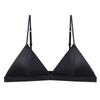Sutiã de Seda Ultra Fino Sem Fio Processado e Personalizado Tange com Bojos, Seios Pequenos, Seda de Amora Lingerie Sexy Francesa
