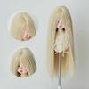 Foto Real do Fabricante de Peruca de Boneca Bjd 3 Pontos 4 Pontos 6 Pontos Seda Macia Cabelo Liso Longo Cobertura de Cabelo Franja Longa Cobertura de Cabeça Áspera