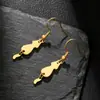 Pendientes Transfronterizos Europeos y Americanos Nuevos de Acción de Gracias Otoño Hoja de Arce Pastel de Calabaza Piña Acero Inoxidable Moda Pendientes Colgantes