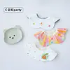 Babero de Algodón Puro Estilo Coreano para Bebé Toalla para Babas de Bebé Giratorio 360 Grados Bolsillo para Babas Impermeable Flor Absorción Rápida