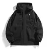 Chaqueta de Trabajo de Color Sólido Holgada para Hombre Adolescente Exterior