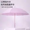 Paraguas recto personalizado de 12 varillas en esquema de colores frescos, apto para hombres y mujeres, paraguas para coche, paraguas de mango largo resistente al viento, se puede imprimir con logo
