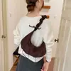 Bolso de media luna plisado elegante y retro a la moda, nuevo bolso tipo dumpling de gamuza esmerilada, bolso de hombro y bandolera de gran capacidad para el día a día