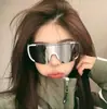 Deportes al Aire Libre Montañismo Esquí Ciclismo Gafas a Prueba de Viento Retro HD Marco Grande Celebridad de Internet Gafas de Sol Geniales