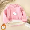 Tops Calientes para Niños con Terciopelo y Acolchado para Niños y Niñas, Sudaderas de Terciopelo de Invierno, Cuello Alto Ropa Base Caliente de Otoño e Invierno para Bebés