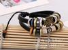 Novo bijuteria de comércio exterior europeu e americano pulseira de couro multicamadas simples com miçangas acessórios de roupa de rua personalizados pulseira transfronteiriça