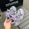 Sapatos Casuais Primavera e Outono 2025 Solado de Pneu Leves Sapatos para Crianças e Pais Sapatos Esportivos de Malha Dupla para Crianças de Tamanho Médio e Grande Tênis de Corrida para Meninos e Meninas