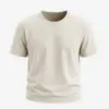 Camiseta de secagem rápida para homens, manga curta, fina para o verão, respirável, solta, gola redonda, adequada para esportes, corrida e fitness, atacado