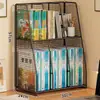 Estantería de escritorio, Gabinete de almacenamiento en capas para escritorios de estudiantes, Estante de almacenamiento de libros, Atril