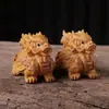 Atacado Escultura em Madeira de Cipreste Cliff de Tartaruga Dragão Negro Animal Decorações de Mesa para Escritório Artesanato Peças de Mão Novo Modelo Dropshipping