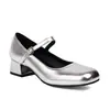 Novos sapatos Mary Jane 2024 fivela Lolita sapatos femininos bico redondo salto médio grosso camada única 40-43 tamanho grande sapatos de comércio exterior