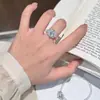 Pulseira de Renda com Pérola Redonda de Luz Fria e Diamantes Navete para Mulheres, Anel de Luxo de Alta Qualidade, Conjunto Popular Transfronteiriço