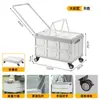 Caja de Almacenamiento Multifuncional para Camping al Aire Libre de Gran Capacidad Caja de Almacenamiento para Coche Tapa de Madera Picnic Caja de Almacenamiento Portátil