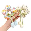 [Crianças] Tiara de Flor Tulipa de Primavera Doce e Fofa Acessório de Cabelo Tridimensional Meninas Tiara com Bolas Acolchoadas de Algodão
