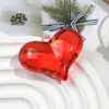 Versão coreana de cristal alta transparência furo para pendurar grande coração de amor pingente pendurar na bolsa acrílico diy joias pulseira acessórios