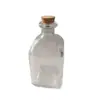 Botellitas de Licor Pequeñas en Stock del Fabricante 120g Botellas Cuadradas Botellas para Condimentos 120ml Tapón de Corcho Botellas de Vidrio de Boca Pequeña