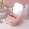 Caixa de Armazenamento à Prova d'Água de Grande Capacidade para Brincos Brincos Colar Joias Caixa Pequena Estilo Chanel Simples para Joias Brincos
