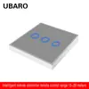 Interruptor de control remoto tipo 86 transfronterizo panel de parche aleatorio de vidrio templado inteligente interruptor táctil de radiofrecuencia inalámbrico venta al por mayor