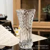 Venda direta da fábrica de origem: Vaso de vidro cristal espesso estilo europeu de luxo leve, ornamento de mesa simples estilo ins para flores pequenas