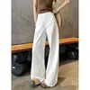 Calças Largas Patchwork Vazadas com Renda para Emagrecer, Resistentes, para Mulheres, Primavera e Verão, com Caimento Solto, Relaxado, Casual e Design de Perna Reta