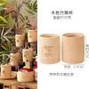 Decoraciones de mesa de postres estilo chino tubo de bambú gelatina de leche de coco taza de té con leche cumpleaños boda pegatinas para tazas de bambú chinas