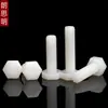 Tornillos de nylon de cabeza hexagonal exterior M3M4M5M6M8M10M12, tornillos de plástico aislados, pernos, varillas de plástico de cabeza hexagonal