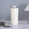 Taza de Café Simple Rayada de Acero Inoxidable 304 Taza de Agua para Estudiantes Hombres y Mujeres Taza Térmica Taza de Acompañamiento para Regalo Logo Imprimible
