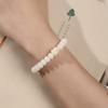 Gato Bodhi Wufu Tostado al Carbón Llamando para Hacer Dinero Lindo Brazalete de Garra Mv Cuentas Bodhi Blancas Círculo Sencillo Lindo Brazalete de Color Tostado